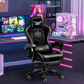 Silla Gamer Vidita Gx2000 Ergonómica Presidencial Reclinable Con Reposapiés Videojuego Pc Profesional