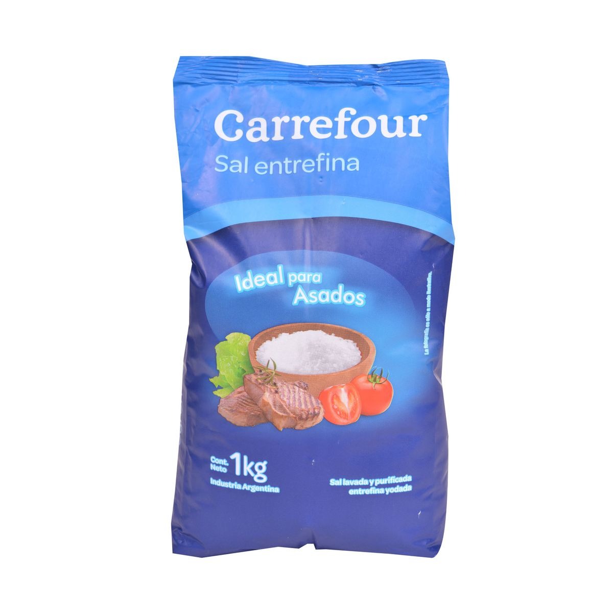 Sal entrefina Carrefour bolsa 1 kg.