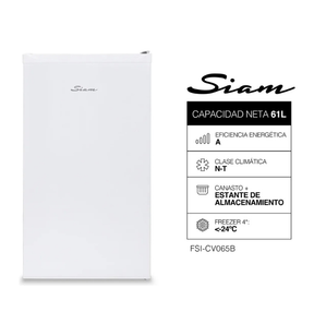 Freezer Vertical Siam Fsi-cv065b 65 Litros Blanco