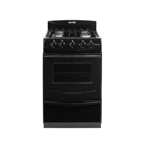 Cocina Escorial Candor 51 cm gas natural negra