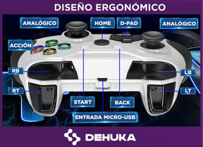 Joystick Compatible Con PC y PS3 Inalámbrico Dehuka