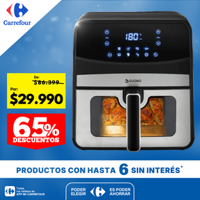 Freidora de Aire digital Suono con ventana 6,2L 1800W