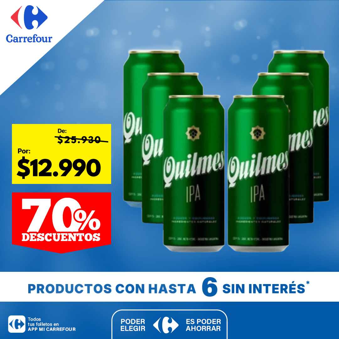 Cerveza Quilmes Ipa 473cc Pack x6