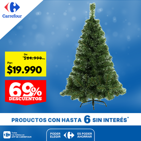 Árbol de Navidad Canadiense de Lujo con pata metálica 1,20mts