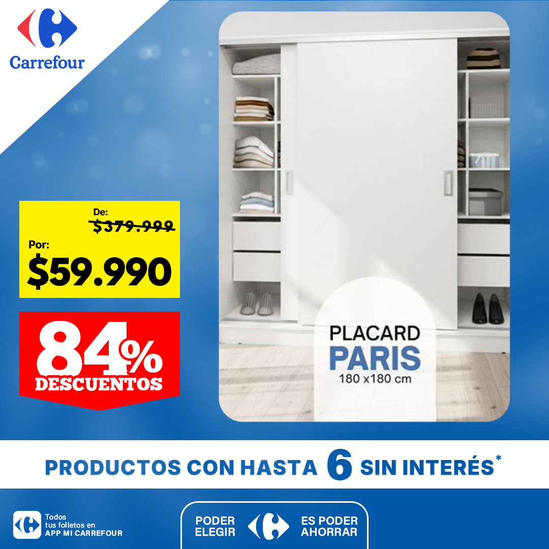 Placard 180x180 cm cubos Diseños Modernos Blanco