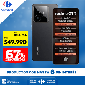 Chipset Realme GT 7 (azul, 12GB+512GB) MediaTek Dimensity 9400e versión global.