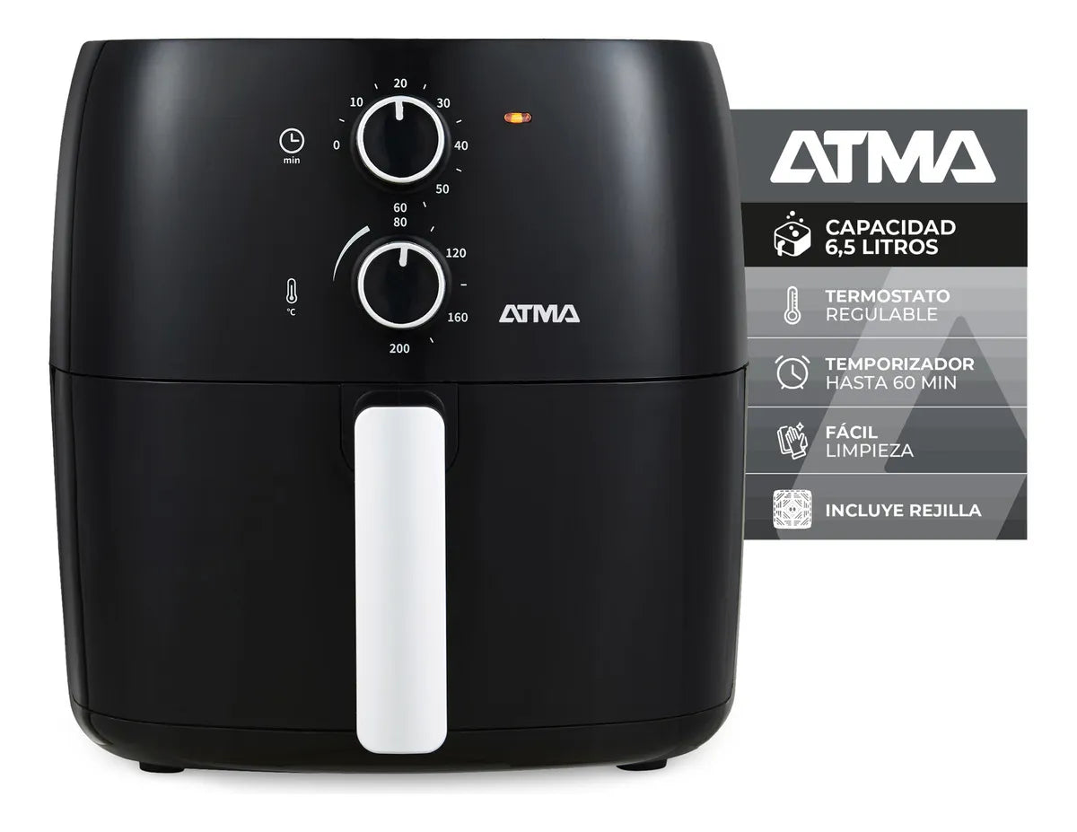 Freidora De Aire Atma Fr60mabp 1300 W 6.5 L Con Temporizador