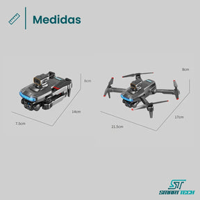 Mini Drone P15 Camara Dual Video Plegable Bateria Recargable Smart Tech