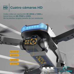 Mini Drone P15 Camara Dual Video Plegable Bateria Recargable Smart Tech