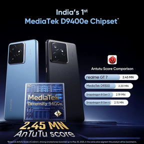 Chipset Realme GT 7 (azul, 12GB+512GB) MediaTek Dimensity 9400e versión global.
